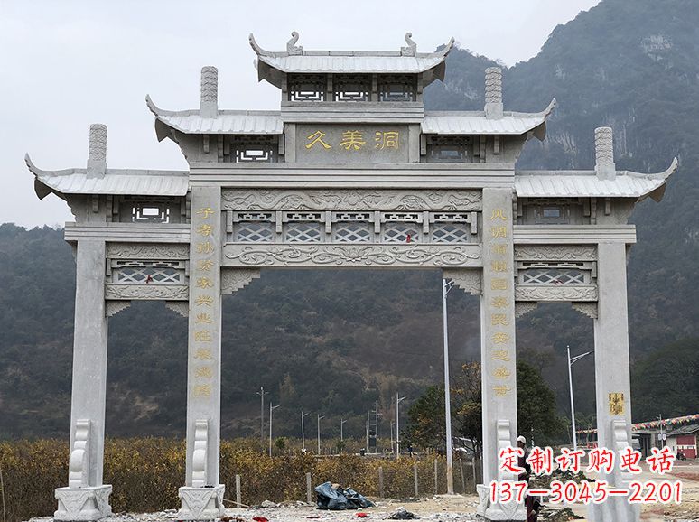 内蒙古石牌坊 石雕