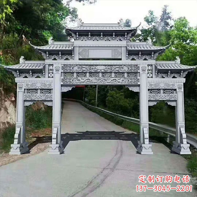 内蒙古石牌楼青石牌坊