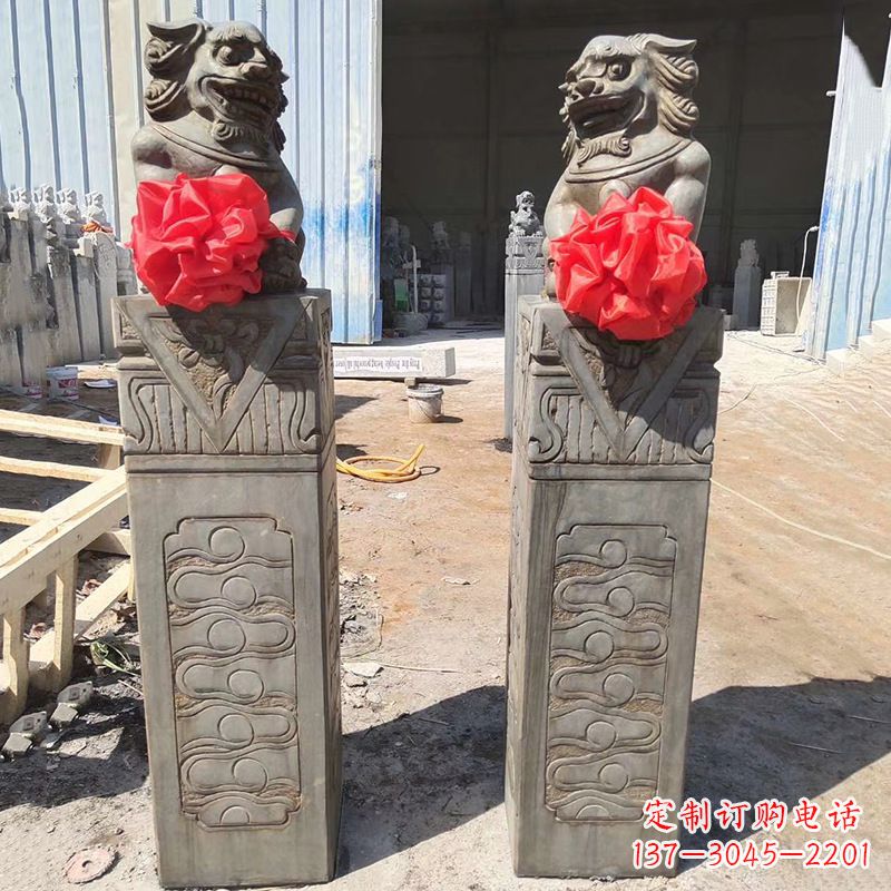 内蒙古石狮子栓马桩