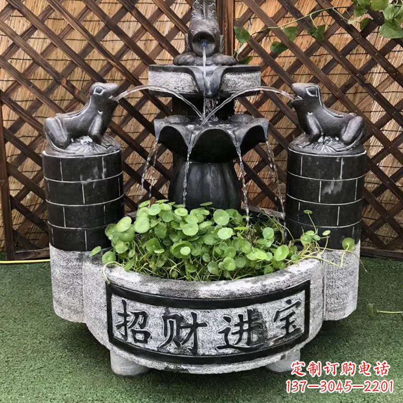 内蒙古双层喷泉石雕