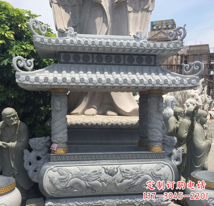 内蒙古寺庙景观仿古香炉石雕 (2)