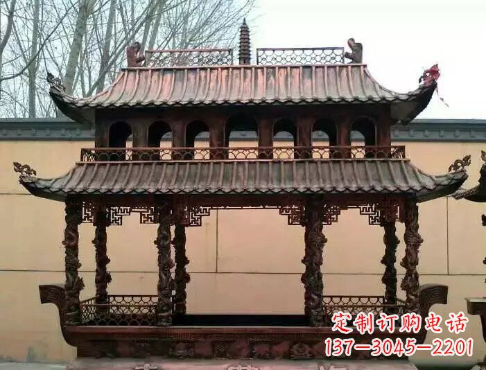 内蒙古寺庙香炉铜雕 (3)