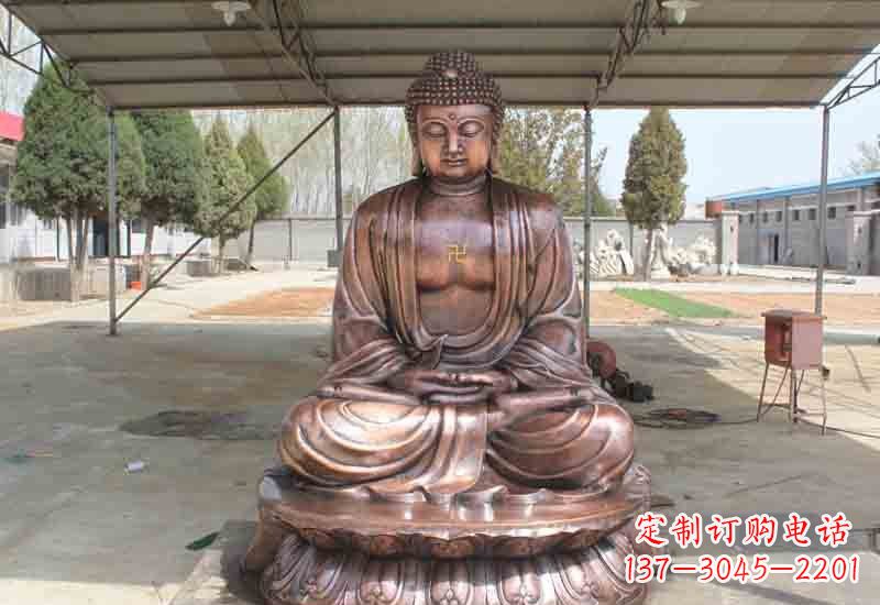 内蒙古寺庙铸铜如来佛像雕塑