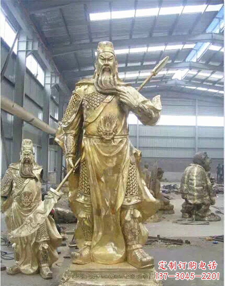 内蒙古提刀关公武财神雕塑