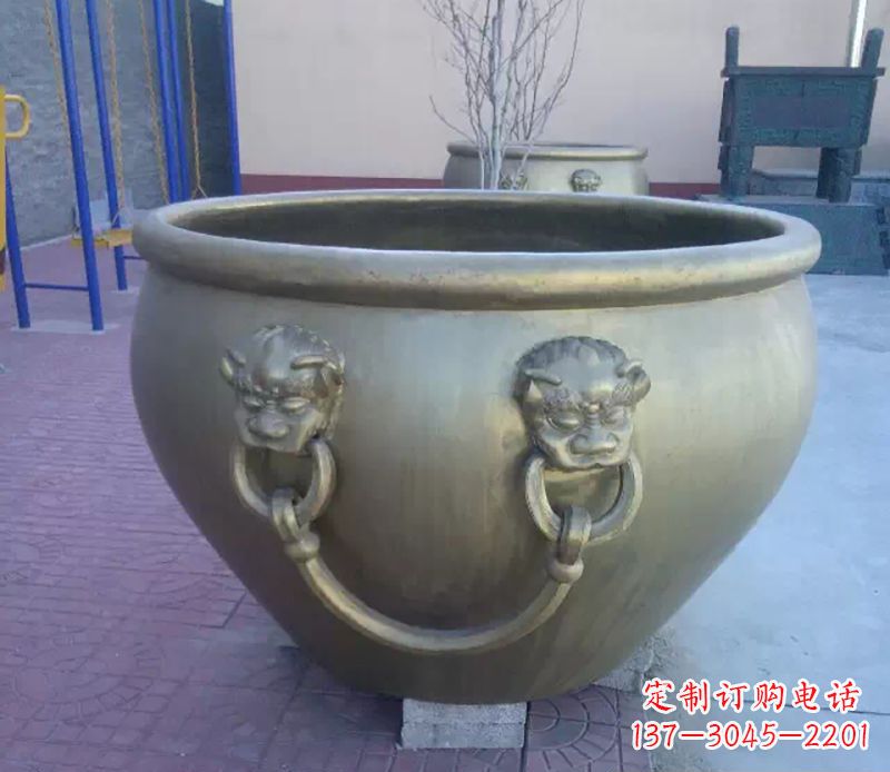 内蒙古铜雕水缸