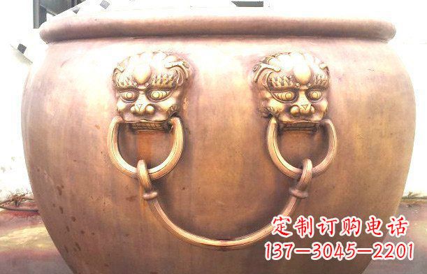 内蒙古铜雕水缸寺庙景观雕塑_1
