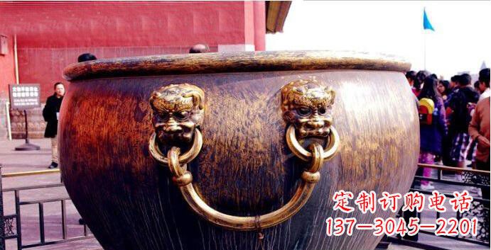 内蒙古铜雕水缸寺庙景观雕塑