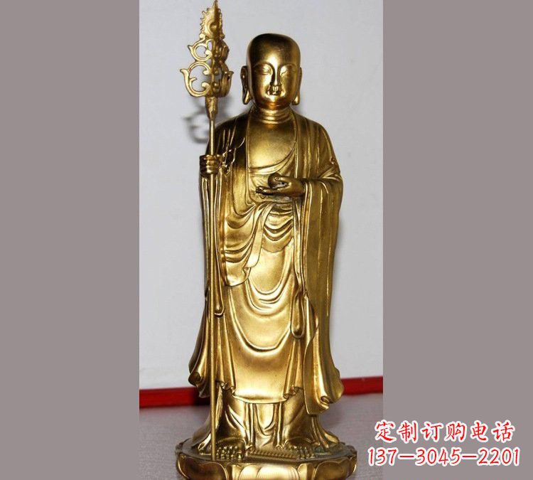 内蒙古铜雕寺庙佛堂地藏菩萨