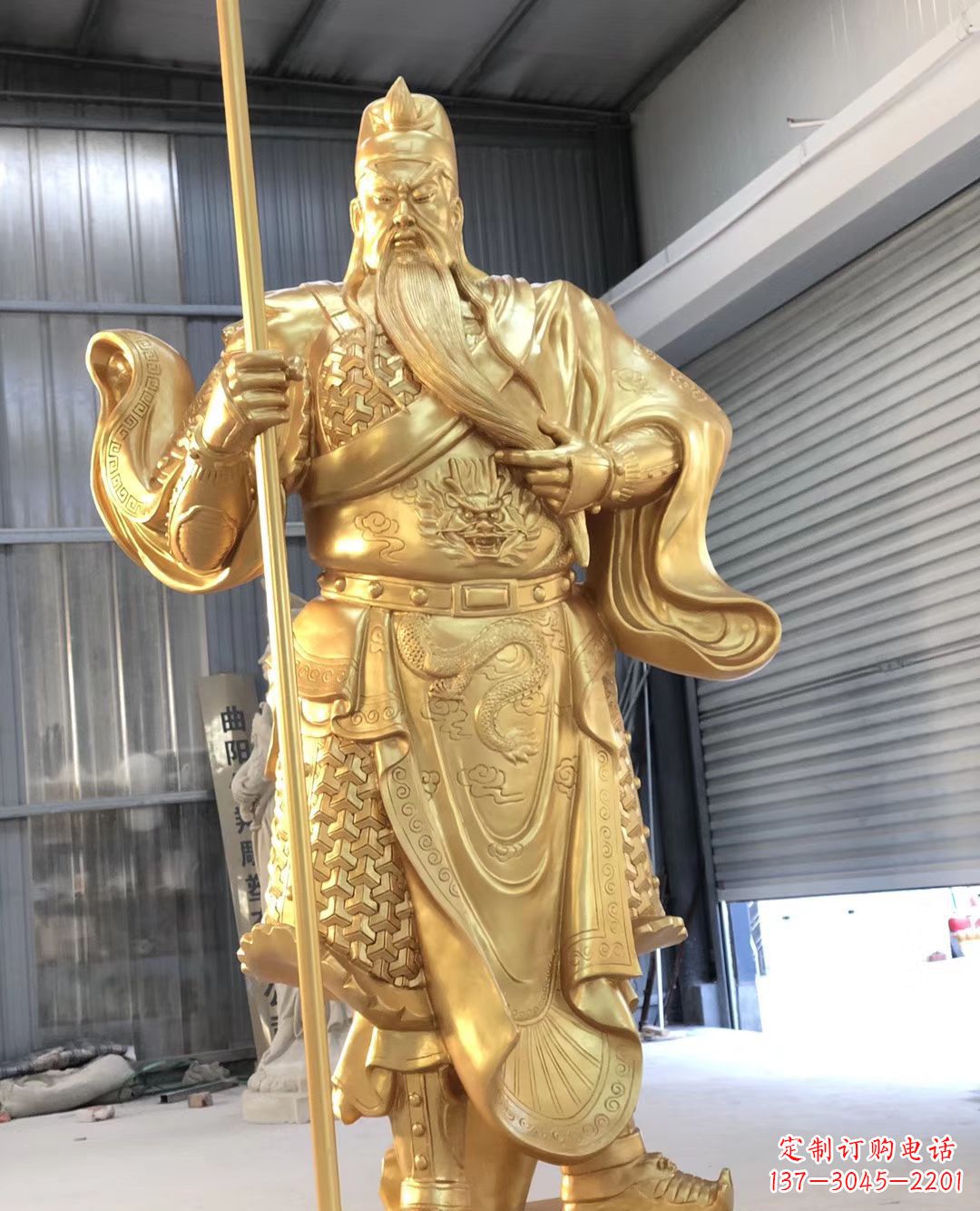 内蒙古铜雕武财神雕塑