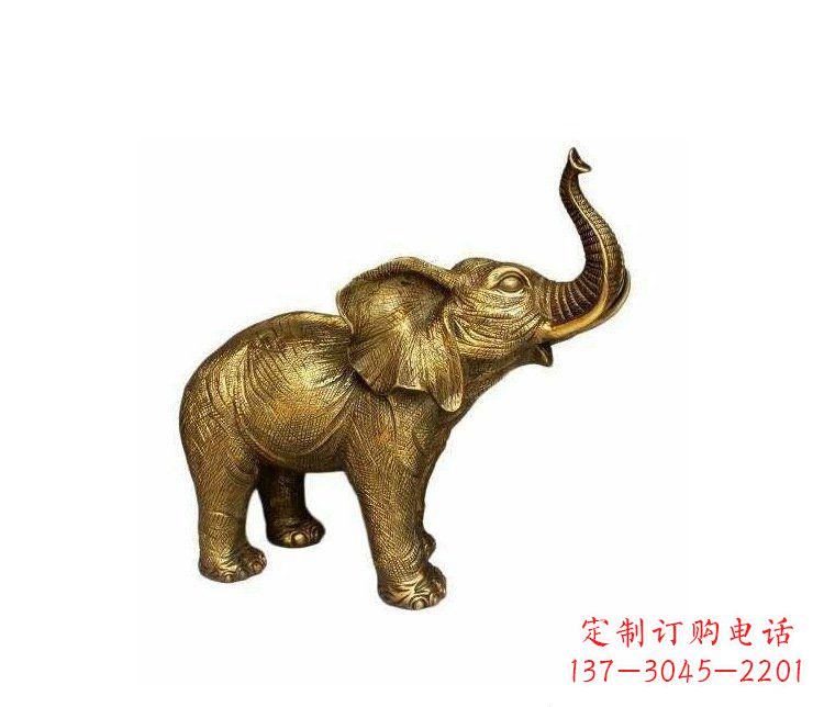 内蒙古铜雕园林动物小象雕塑
