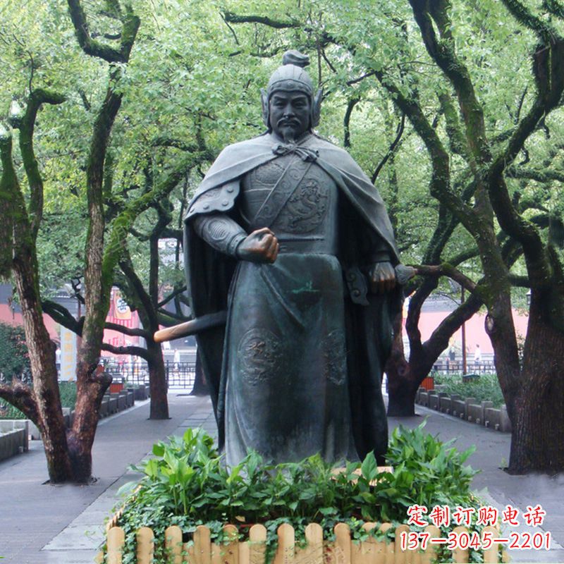 内蒙古铜雕岳飞雕塑-公园园林历史名人中国古代民族英雄人物雕像