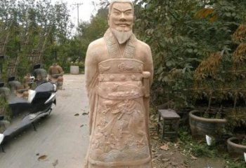 内蒙古中领雕塑：以秦始皇晚霞红石雕像闻名