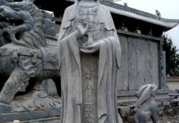 内蒙古青石仿古观音雕像|传承古代神话传统