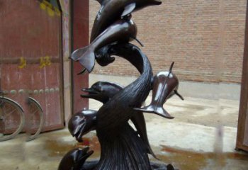 内蒙古尊贵华丽的海豚雕塑