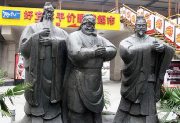 内蒙古铭记经典：三国英雄关羽雕塑