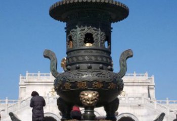 内蒙古三足香炉铜雕唯美重现历史