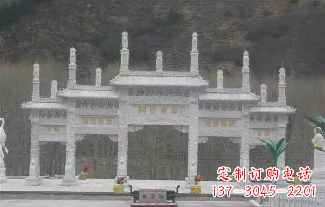 内蒙古五门牌坊石雕 (2)