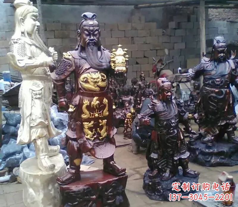 内蒙古武财神提刀关公铜雕