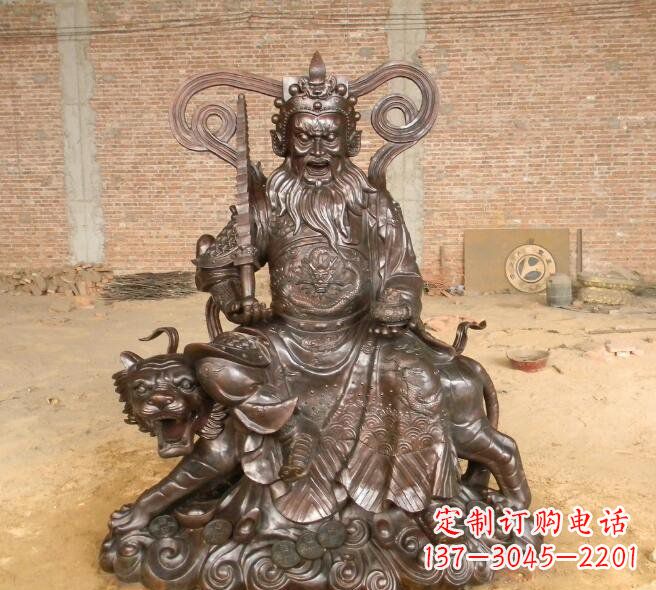 内蒙古武财神赵公明铜雕