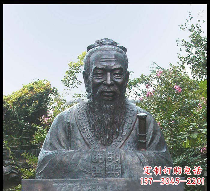 内蒙古校园大型孔子头像铜雕