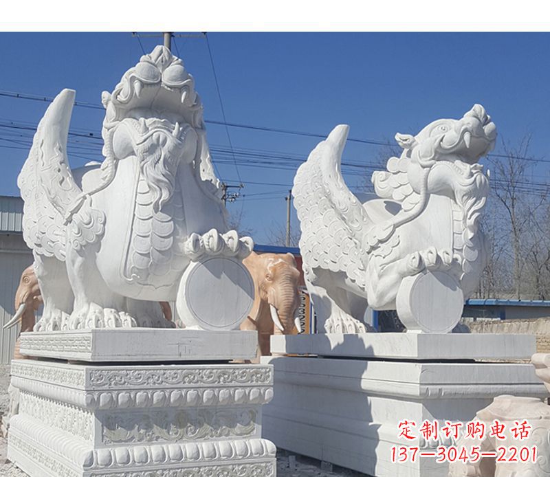 内蒙古獬豸法院门口神兽石雕