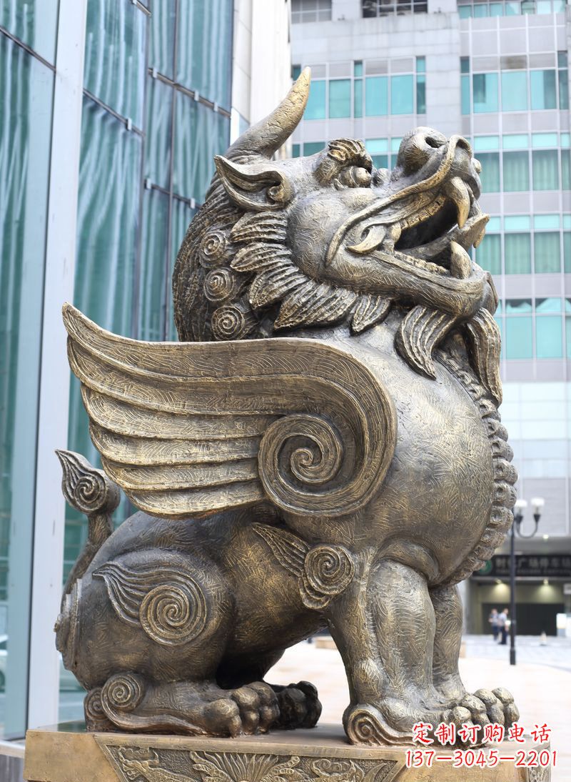 内蒙古獬豸古代神兽铜雕