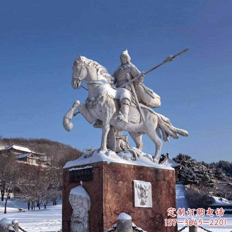 内蒙古薛仁贵骑马雕像-中国历史名人唐朝名将景区景观雕塑