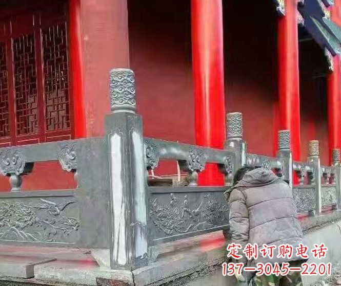 内蒙古园林仿古石栏板景观石雕 (9)