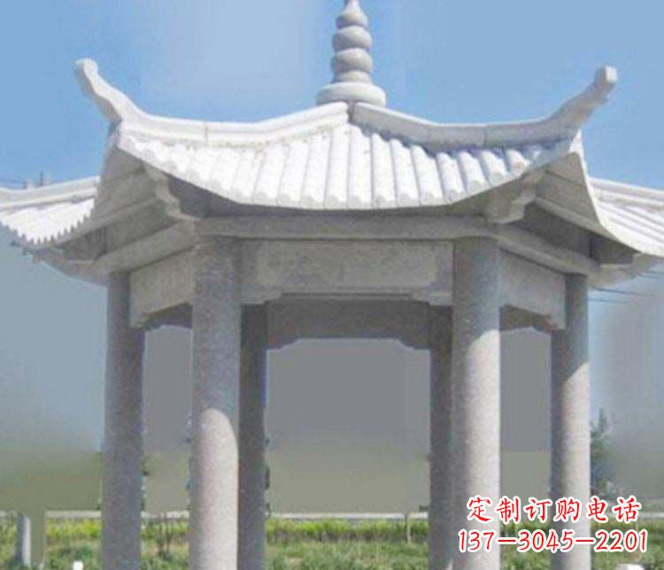 内蒙古园林仿古石凉亭景观石雕