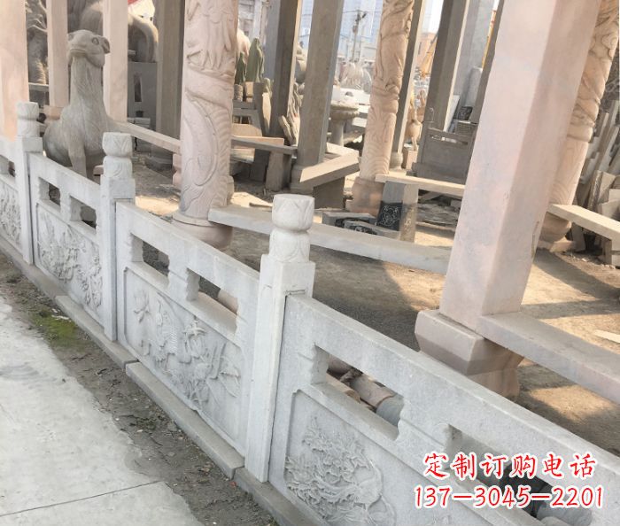 内蒙古园林景观大理石浮雕栏板石雕