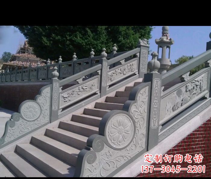 内蒙古园林景观大理石栏板雕塑 (4)