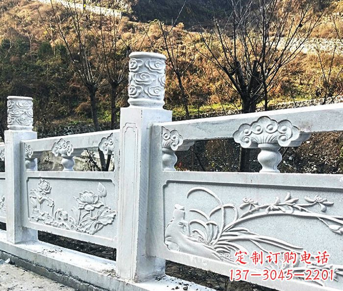 内蒙古园林景观大理石栏板石雕 (7)
