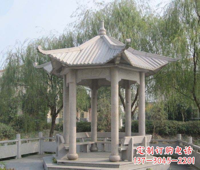 内蒙古园林景观大理石凉亭石雕