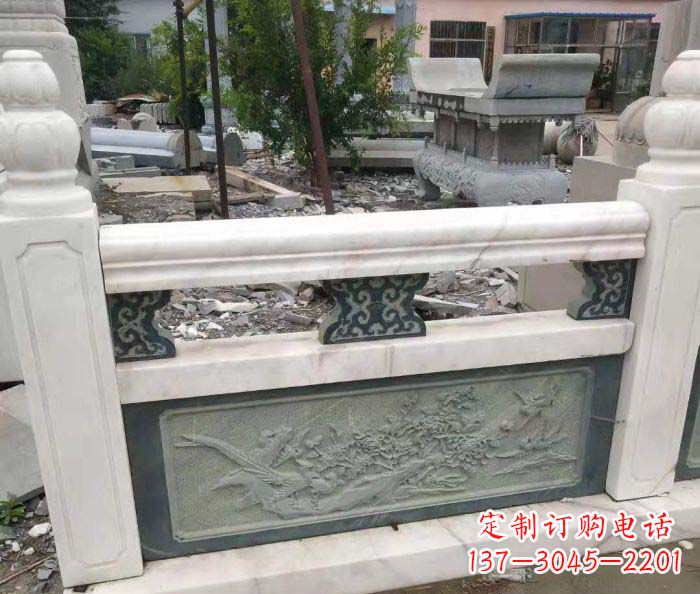 内蒙古园林景观大理石桥栏板石雕 (2)