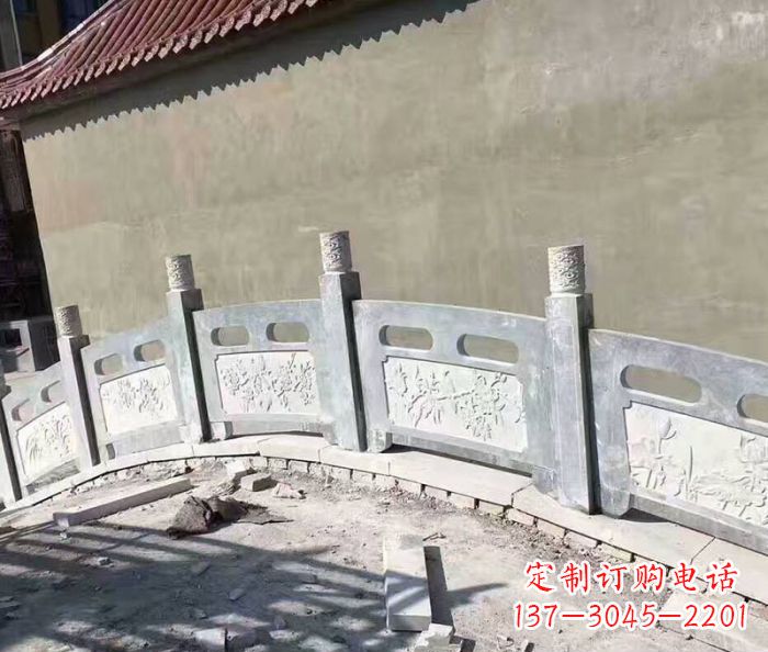 内蒙古园林景观大理石桥栏板石雕 (5)