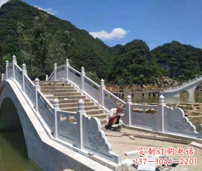 内蒙古园林景观大理石桥栏板石雕_1