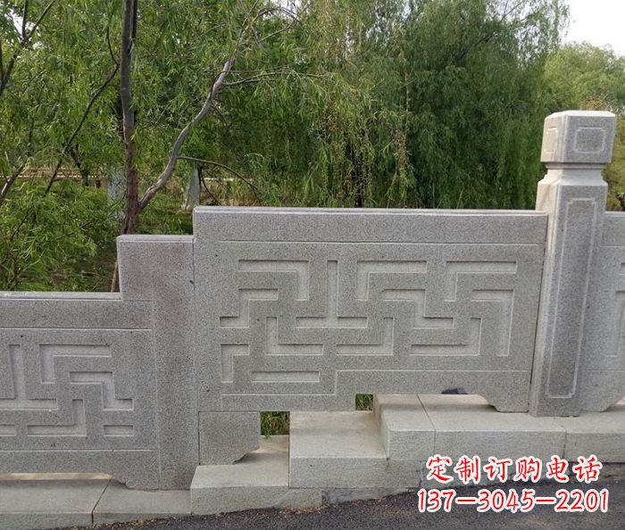 内蒙古园林景观大理石桥栏板石雕 (7)