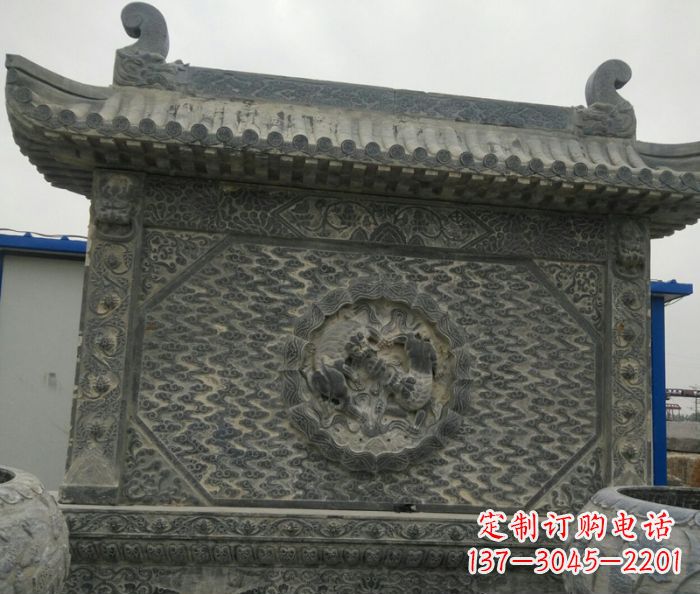 内蒙古园林景观仿古石雕影壁