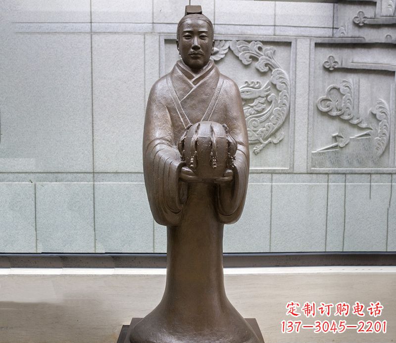 内蒙古张衡科学家 人物铜雕