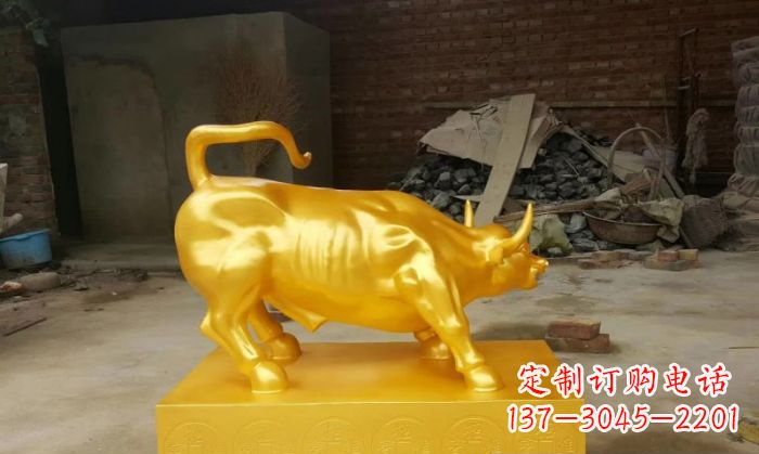 内蒙古招财铜牛雕塑 (2)