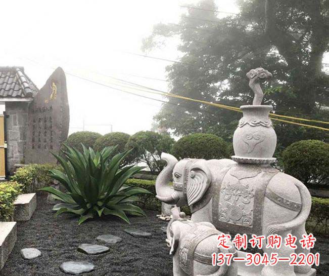 内蒙古招财驮宝大象石雕