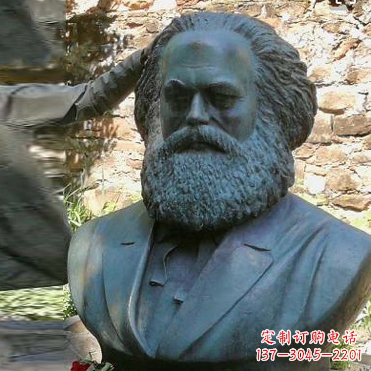 内蒙古铸铜名人无产阶级导师马克思头像雕塑