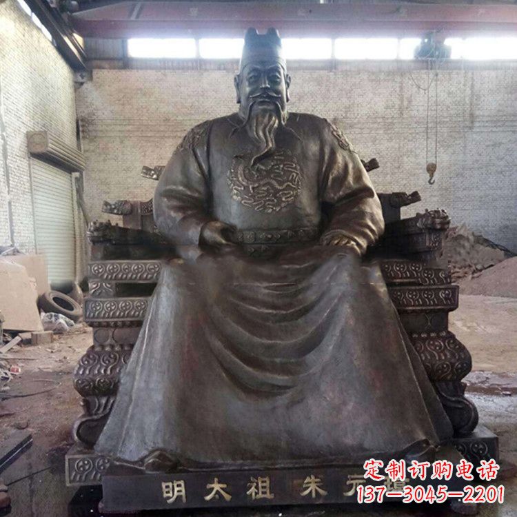 内蒙古铸铜明太祖雕塑