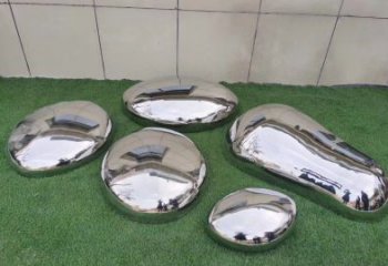 内蒙古镜面不锈钢城市创意鹅卵石雕塑